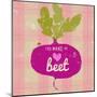 Gingham Beet-Lola Bryant-Mounted Art Print