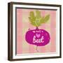 Gingham Beet-Lola Bryant-Framed Art Print