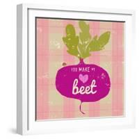 Gingham Beet-Lola Bryant-Framed Art Print