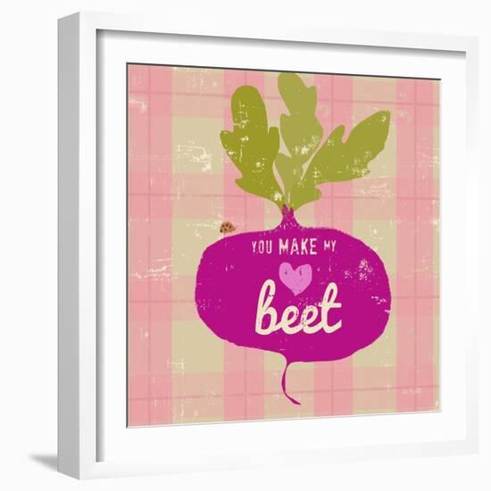 Gingham Beet-Lola Bryant-Framed Art Print