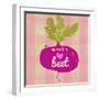 Gingham Beet-Lola Bryant-Framed Art Print