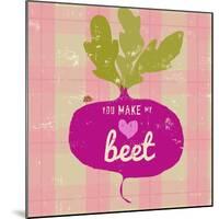 Gingham Beet-Lola Bryant-Mounted Art Print