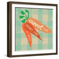 Gingham Carrot-Lola Bryant-Framed Art Print