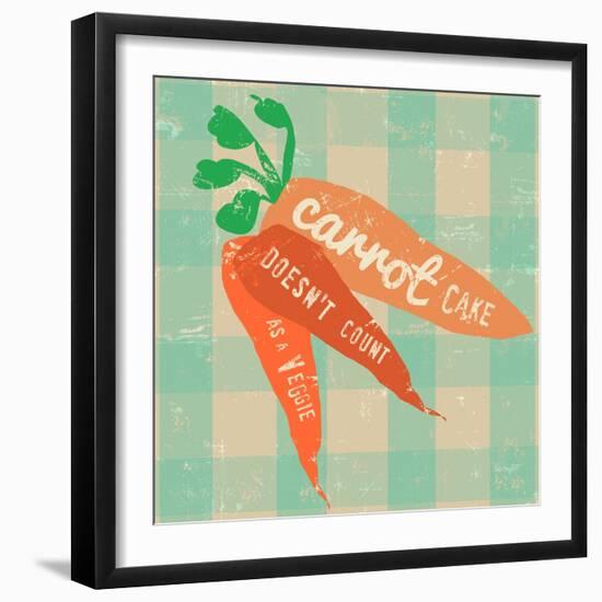 Gingham Carrot-Lola Bryant-Framed Art Print