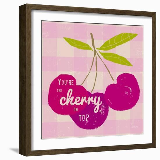 Gingham Cherry-Lola Bryant-Framed Art Print