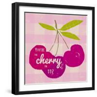 Gingham Cherry-Lola Bryant-Framed Art Print