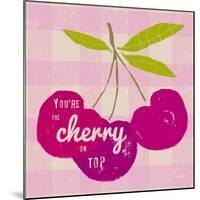 Gingham Cherry-Lola Bryant-Mounted Art Print