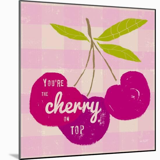 Gingham Cherry-Lola Bryant-Mounted Art Print