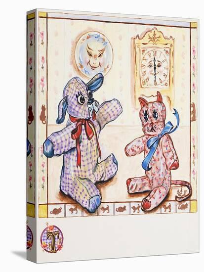 Gingham Dog and Calico Cat-Judy Mastrangelo-Stretched Canvas