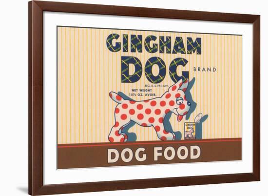 Gingham Dog-null-Framed Art Print