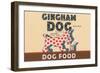 Gingham Dog-null-Framed Art Print