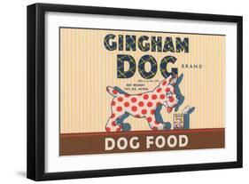 Gingham Dog-null-Framed Art Print