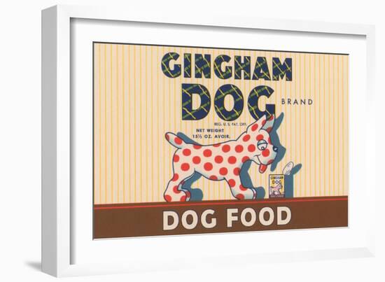 Gingham Dog-null-Framed Art Print