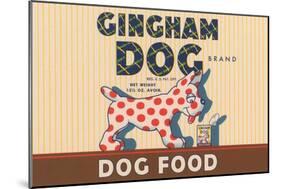 Gingham Dog-null-Mounted Art Print