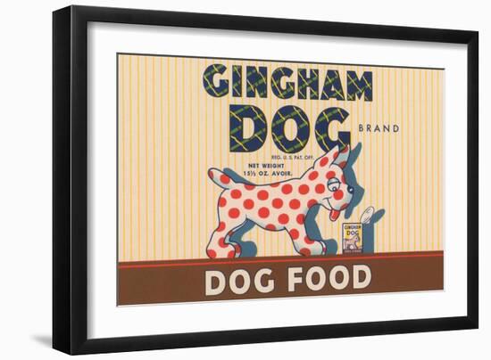 Gingham Dog-null-Framed Art Print