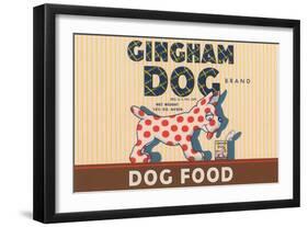 Gingham Dog-null-Framed Art Print