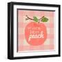 Gingham Peach-Lola Bryant-Framed Art Print