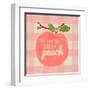 Gingham Peach-Lola Bryant-Framed Art Print