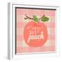 Gingham Peach-Lola Bryant-Framed Art Print