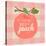 Gingham Peach-Lola Bryant-Stretched Canvas