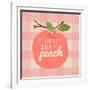Gingham Peach-Lola Bryant-Framed Art Print