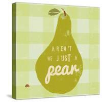 Gingham Pear-Lola Bryant-Stretched Canvas