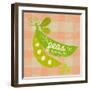 Gingham Peas-Lola Bryant-Framed Art Print