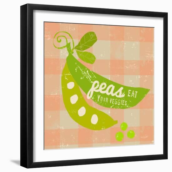 Gingham Peas-Lola Bryant-Framed Art Print