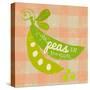 Gingham Peas-Lola Bryant-Stretched Canvas