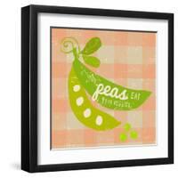 Gingham Peas-Lola Bryant-Framed Art Print