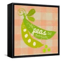 Gingham Peas-Lola Bryant-Framed Stretched Canvas