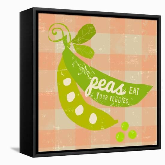 Gingham Peas-Lola Bryant-Framed Stretched Canvas