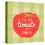 Gingham Tomato-Lola Bryant-Stretched Canvas