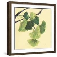 Gingko Leaves I Dark-Chris Paschke-Framed Art Print