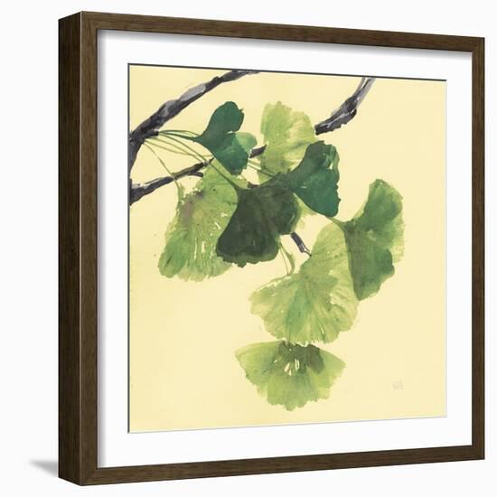 Gingko Leaves I Dark-Chris Paschke-Framed Art Print