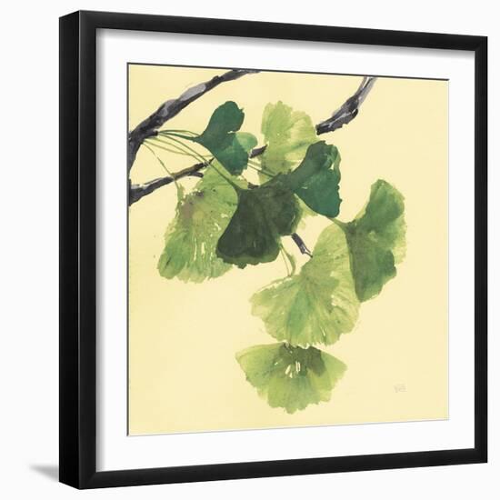 Gingko Leaves I Dark-Chris Paschke-Framed Art Print