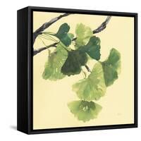 Gingko Leaves I Dark-Chris Paschke-Framed Stretched Canvas