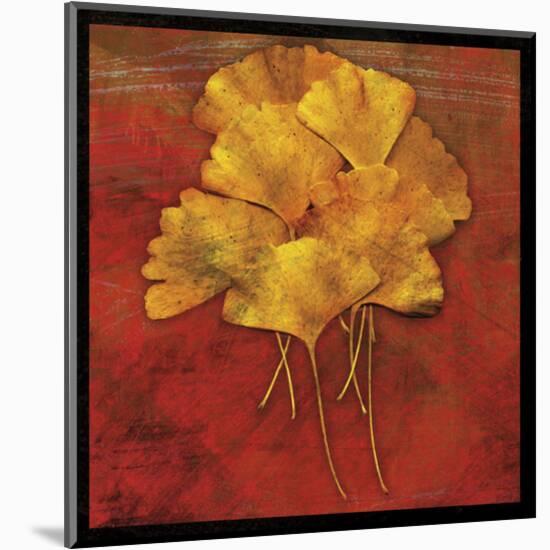 Gingkos #2-John W^ Golden-Mounted Art Print