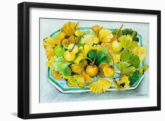 Ginkgo,Fruit and Leaves, 2010-Joan Thewsey-Framed Giclee Print