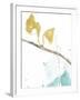 Ginkgo on Dusty Teal II-Jennifer Goldberger-Framed Art Print