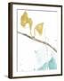 Ginkgo on Dusty Teal II-Jennifer Goldberger-Framed Art Print