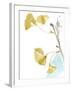 Ginkgo on Dusty Teal IV-Jennifer Goldberger-Framed Premium Giclee Print