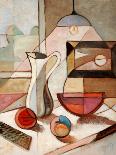 Abstract Oil Painting of Still Life with Pitcher and Fruits-Gino Santa Maria-Photographic Print
