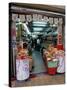 Ginseng Shop, Wing Lok Street, Sheung Wan, Hong Kong Island, Hong Kong, China-Amanda Hall-Stretched Canvas