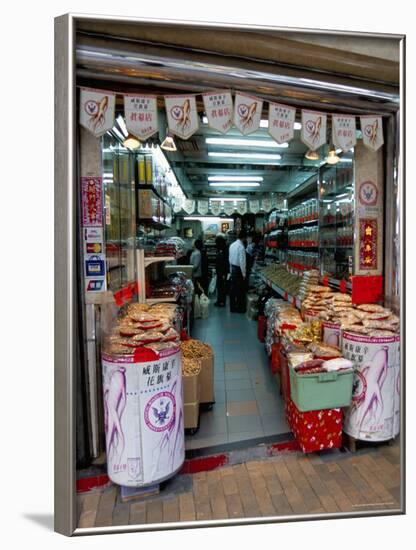 Ginseng Shop, Wing Lok Street, Sheung Wan, Hong Kong Island, Hong Kong, China-Amanda Hall-Framed Photographic Print