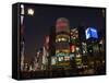 Ginza Shopping District at Dusk, Tokyo, Central Honshu, Japan-Schlenker Jochen-Framed Stretched Canvas