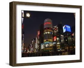 Ginza Shopping District at Dusk, Tokyo, Central Honshu, Japan-Schlenker Jochen-Framed Photographic Print