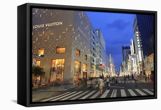 Ginza Shopping District, Tokyo, Japan, Asia-Richard Cummins-Framed Stretched Canvas