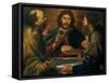 Gioacchino Assereto, The Supper in Emmaus, 17th c. Private collection-Gioacchino Assereto-Framed Stretched Canvas