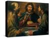 Gioacchino Assereto, The Supper in Emmaus, 17th c. Private collection-Gioacchino Assereto-Stretched Canvas